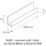 Lemovací U profil 1-dílný SOLID BRICK a SOLID STONE